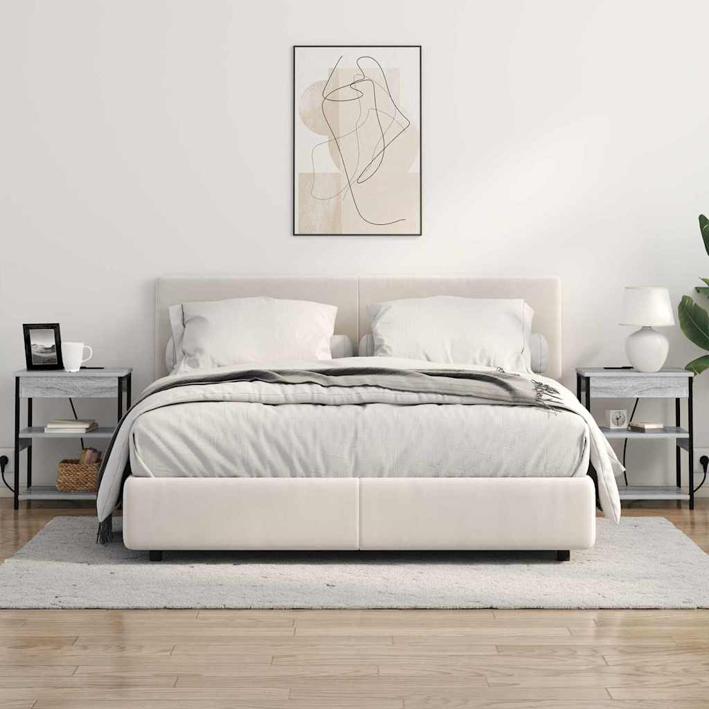 vidaXL Szafka Nocna 2 pcs Szary Sonoma 41 x 31 x 51 cm