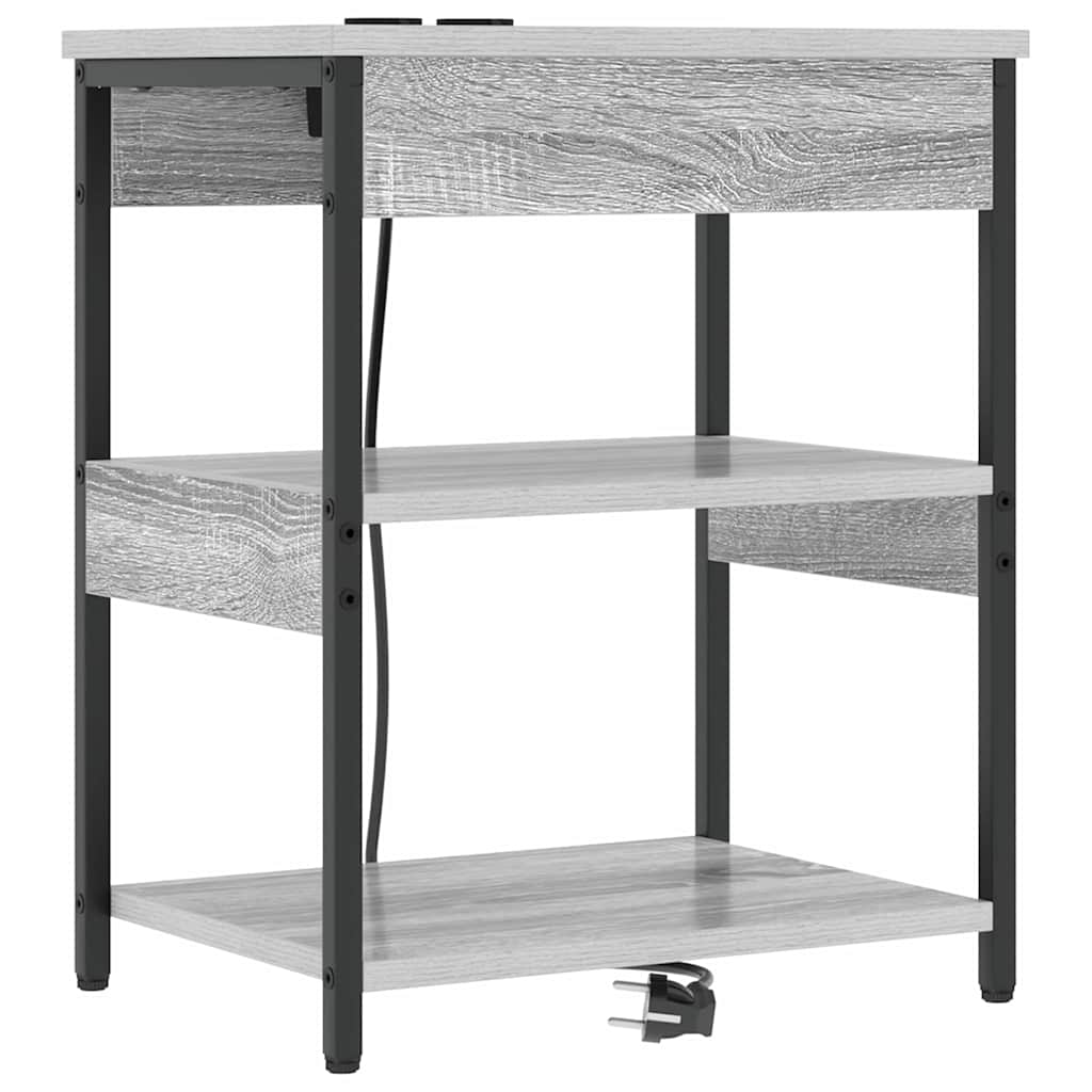 vidaXL Szafka Nocna 2 pcs Szary Sonoma 41 x 31 x 51 cm