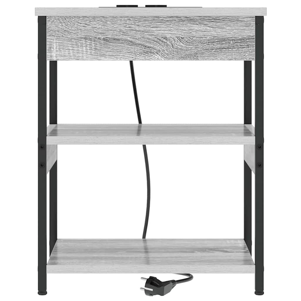 vidaXL Szafka Nocna 2 pcs Szary Sonoma 41 x 31 x 51 cm