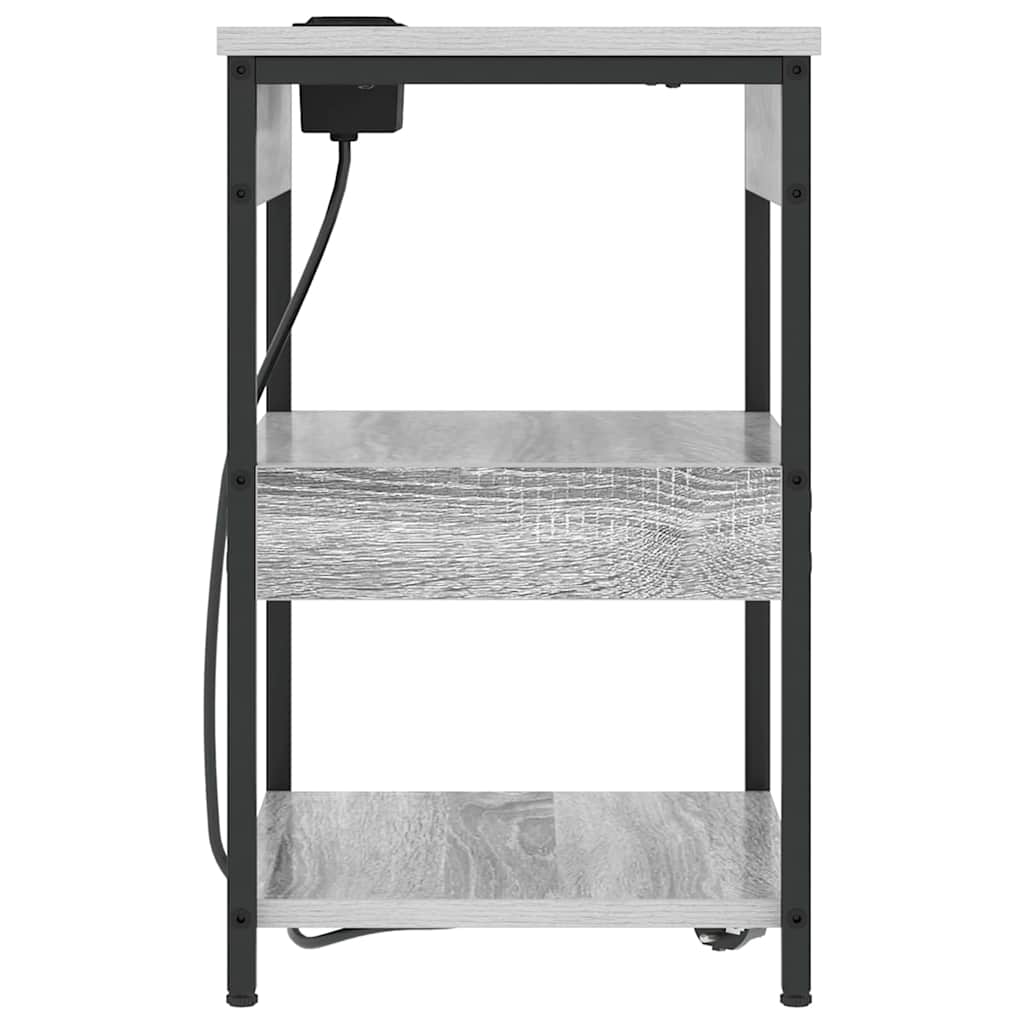 vidaXL Szafka Nocna 2 pcs Szary Sonoma 41 x 31 x 51 cm