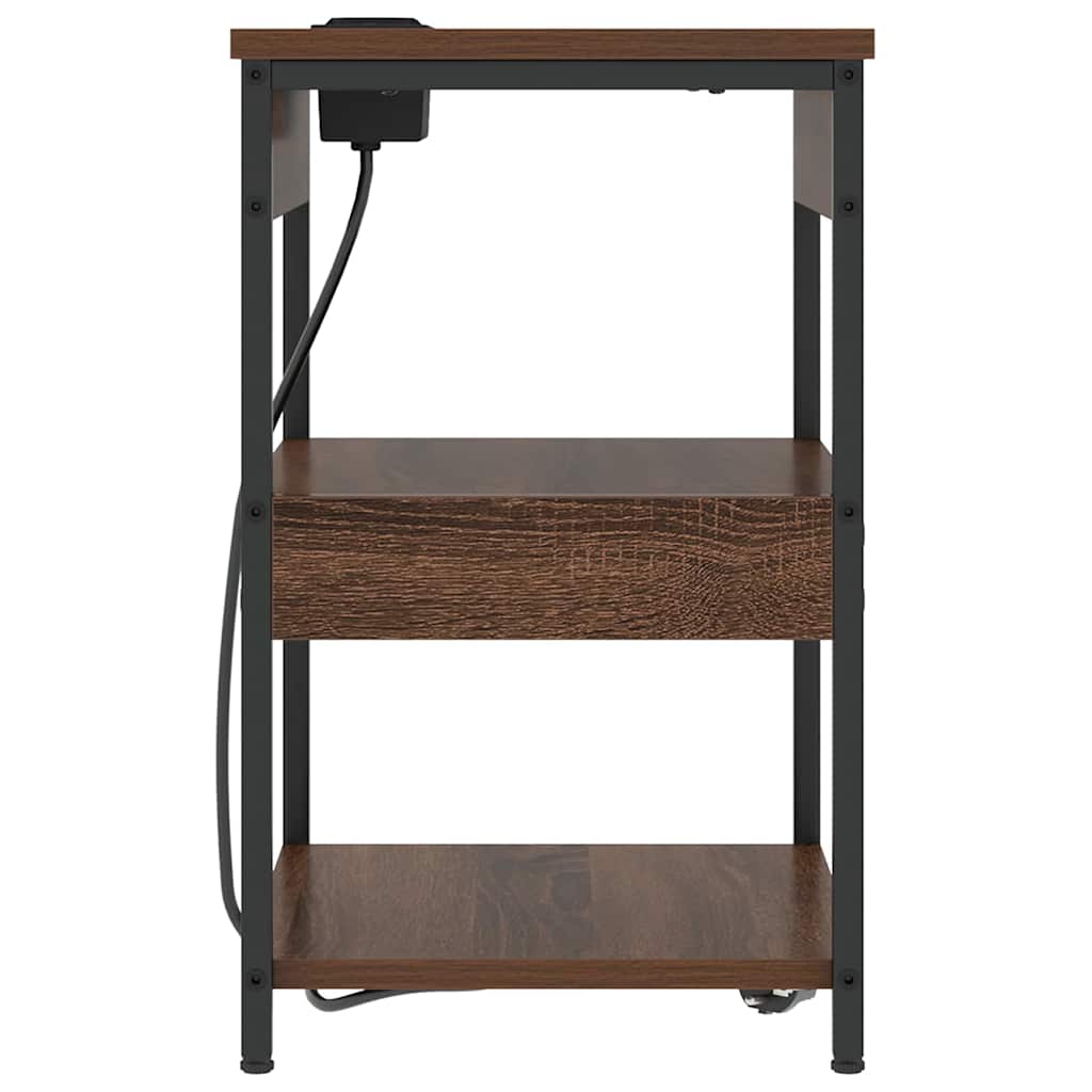 vidaXL Szafka Nocna 2 pcs Brązowy dąb 41 x 31 x 51 cm