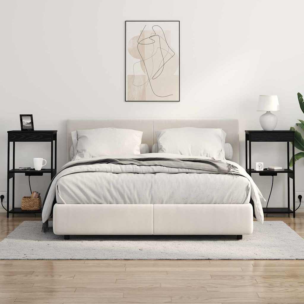 vidaXL Szafka Nocna Czarny Dąb 41 x 31 x 76 cm Materiał drewnopochodny