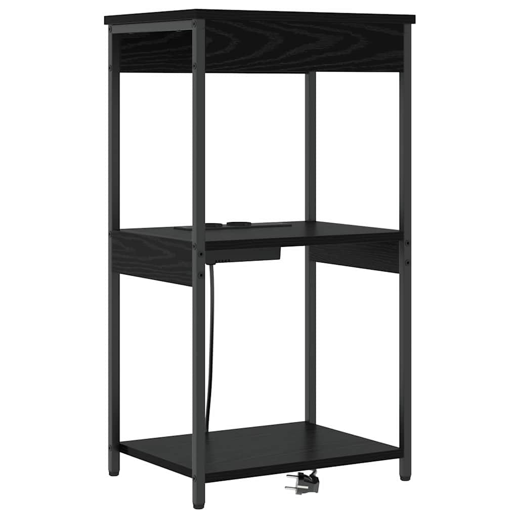 vidaXL Szafka Nocna Czarny Dąb 41 x 31 x 76 cm Materiał drewnopochodny