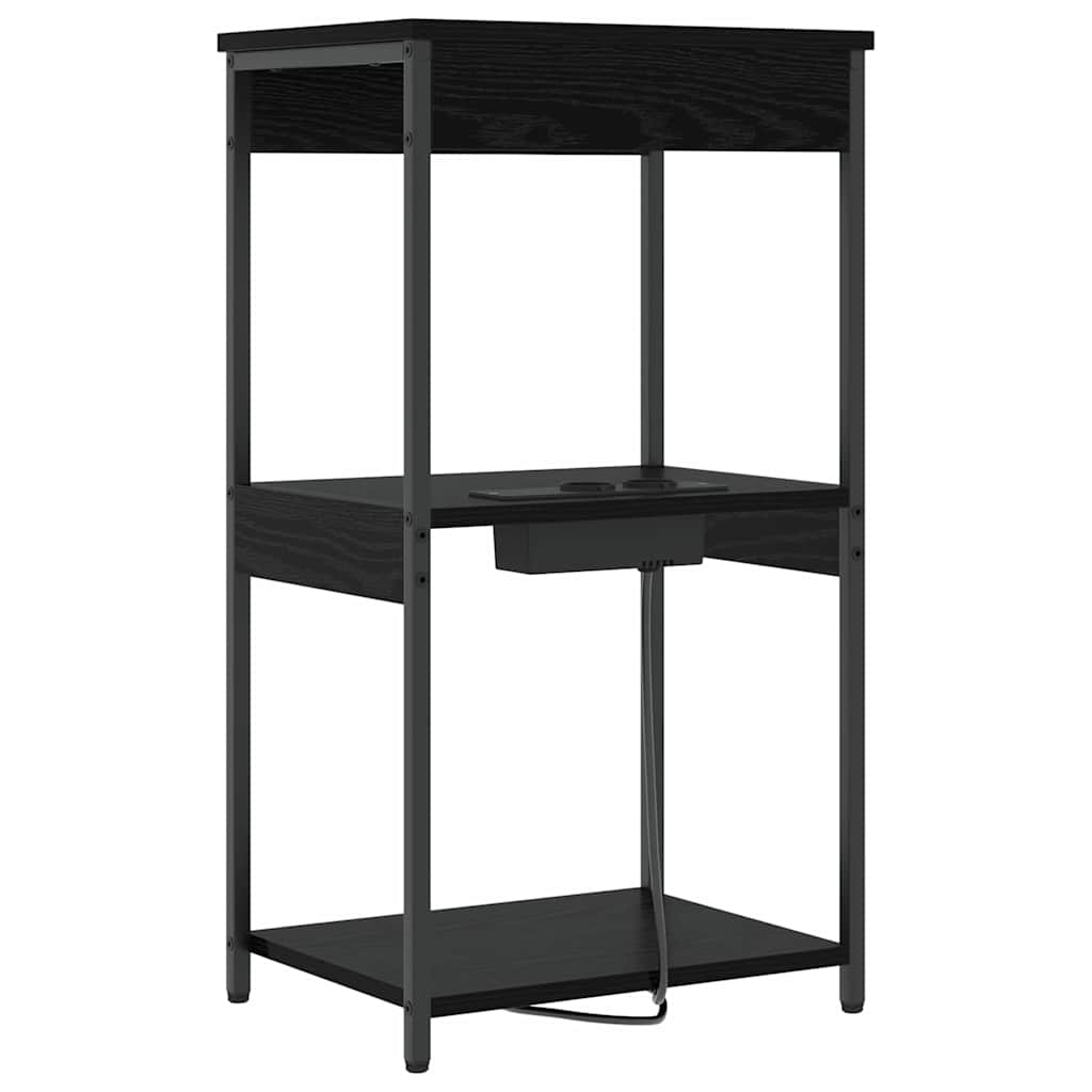 vidaXL Szafka Nocna Czarny Dąb 41 x 31 x 76 cm Materiał drewnopochodny