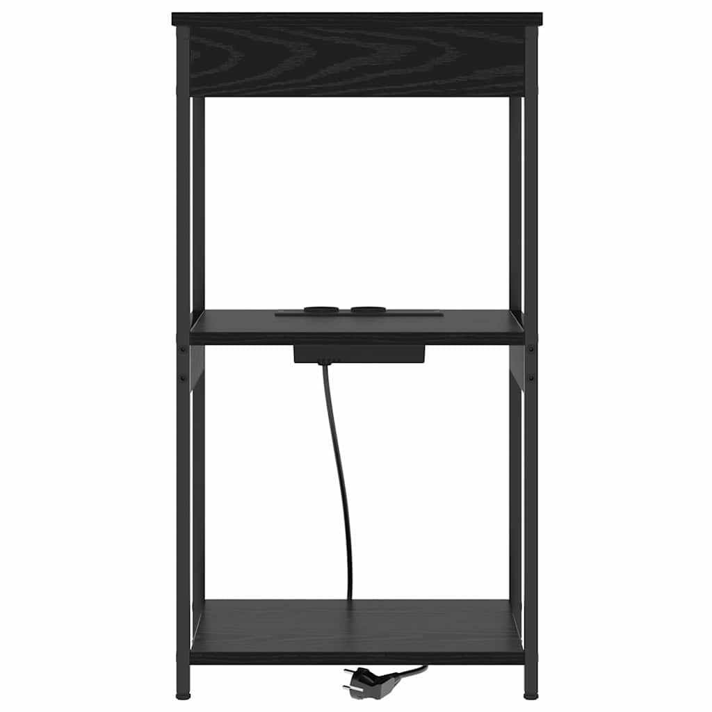 vidaXL Szafka Nocna Czarny Dąb 41 x 31 x 76 cm Materiał drewnopochodny