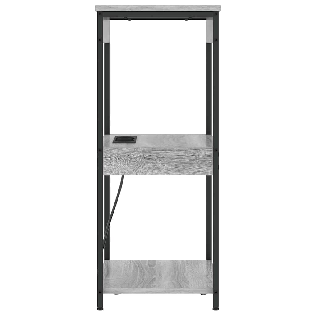 vidaXL Szafka Nocna z półką Szary Sonoma 41 x 31 x 76 cm