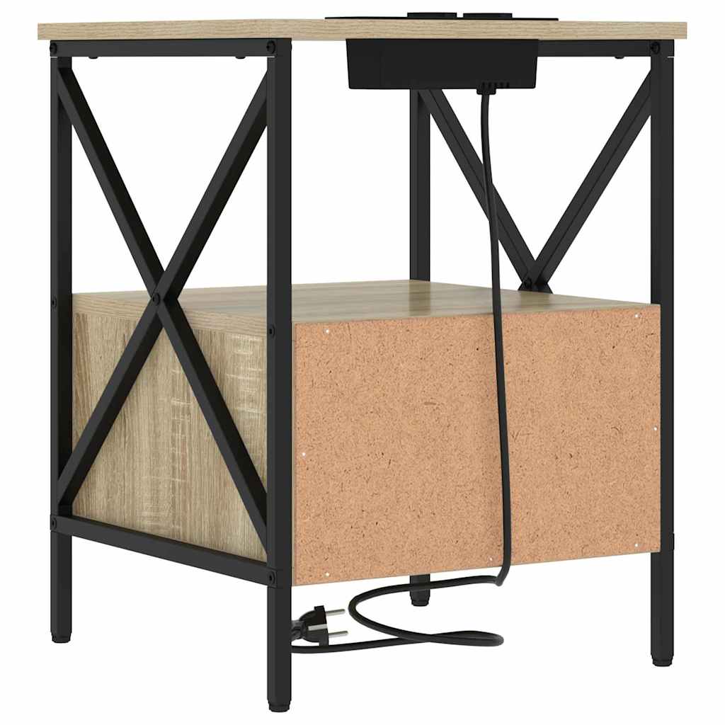 vidaXL Szafka Nocna z szufladą 2 pcs Dąb Sonoma 41,5 x 40,5 x 55 cm