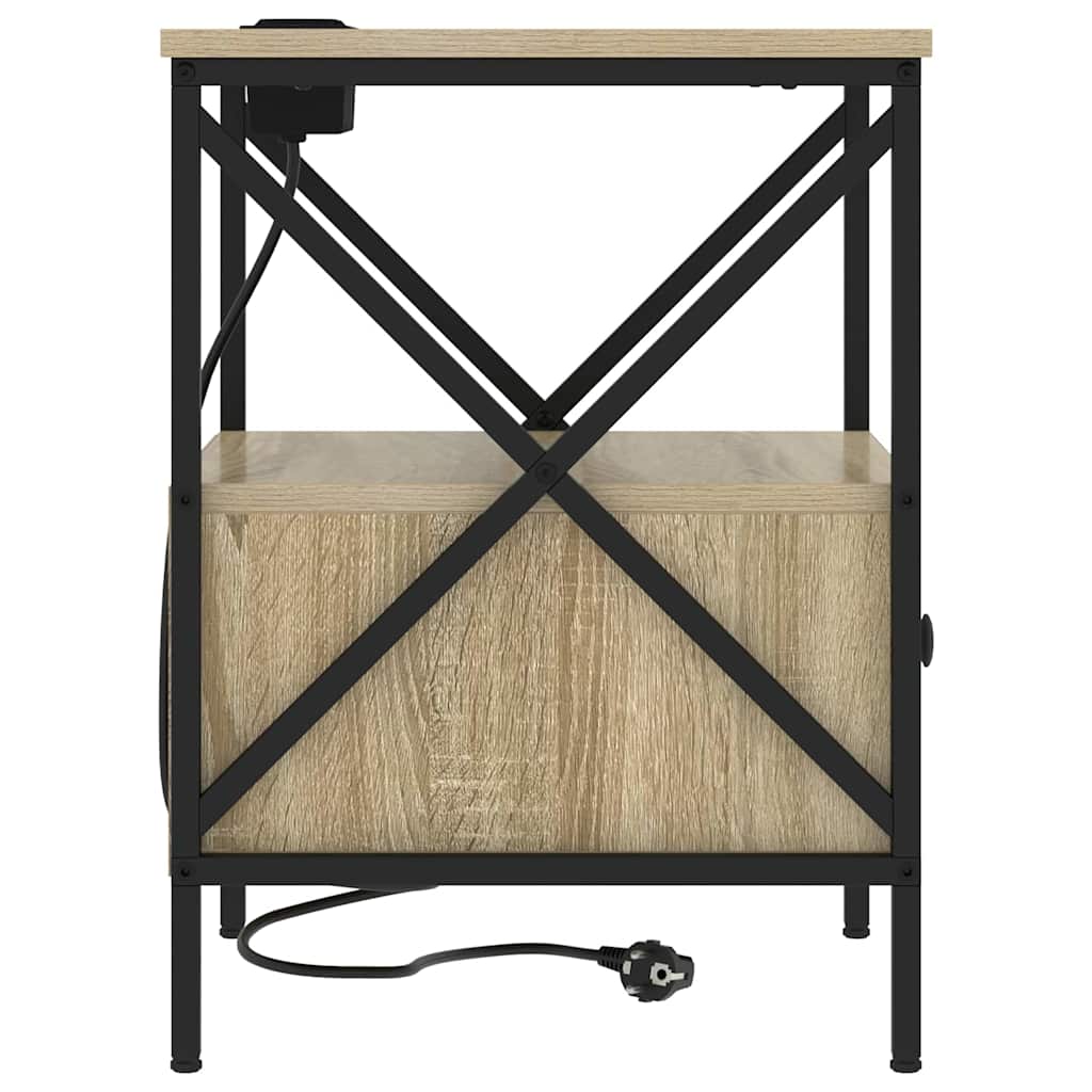vidaXL Szafka Nocna z szufladą 2 pcs Dąb Sonoma 41,5 x 40,5 x 55 cm