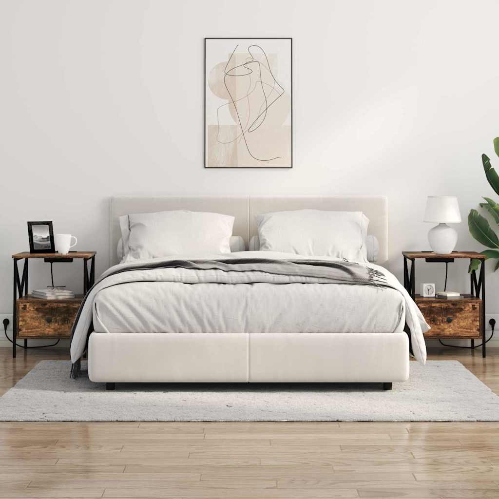 vidaXL Szafka Nocna z szufladą 2 pcs Dąb wędzony 41,5 x 40,5 x 55 cm