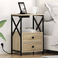 vidaXL Szafka Nocna z szufladą 2 pcs Dąb Sonoma 40 x 31 x 60 cm