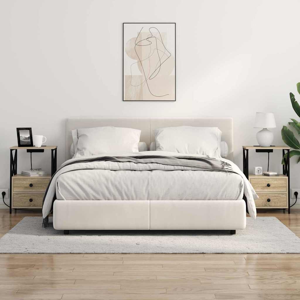 vidaXL Szafka Nocna z szufladą 2 pcs Dąb Sonoma 40 x 31 x 60 cm