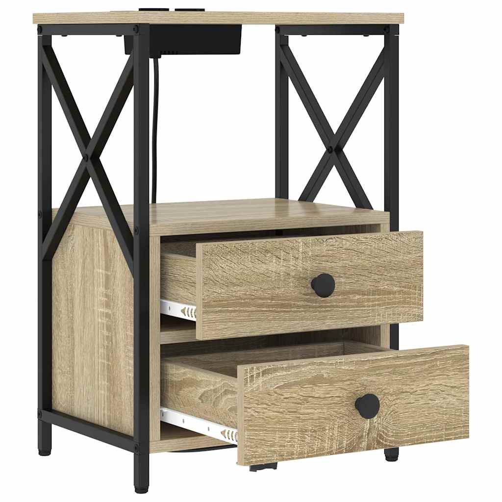 vidaXL Szafka Nocna z szufladą 2 pcs Dąb Sonoma 40 x 31 x 60 cm