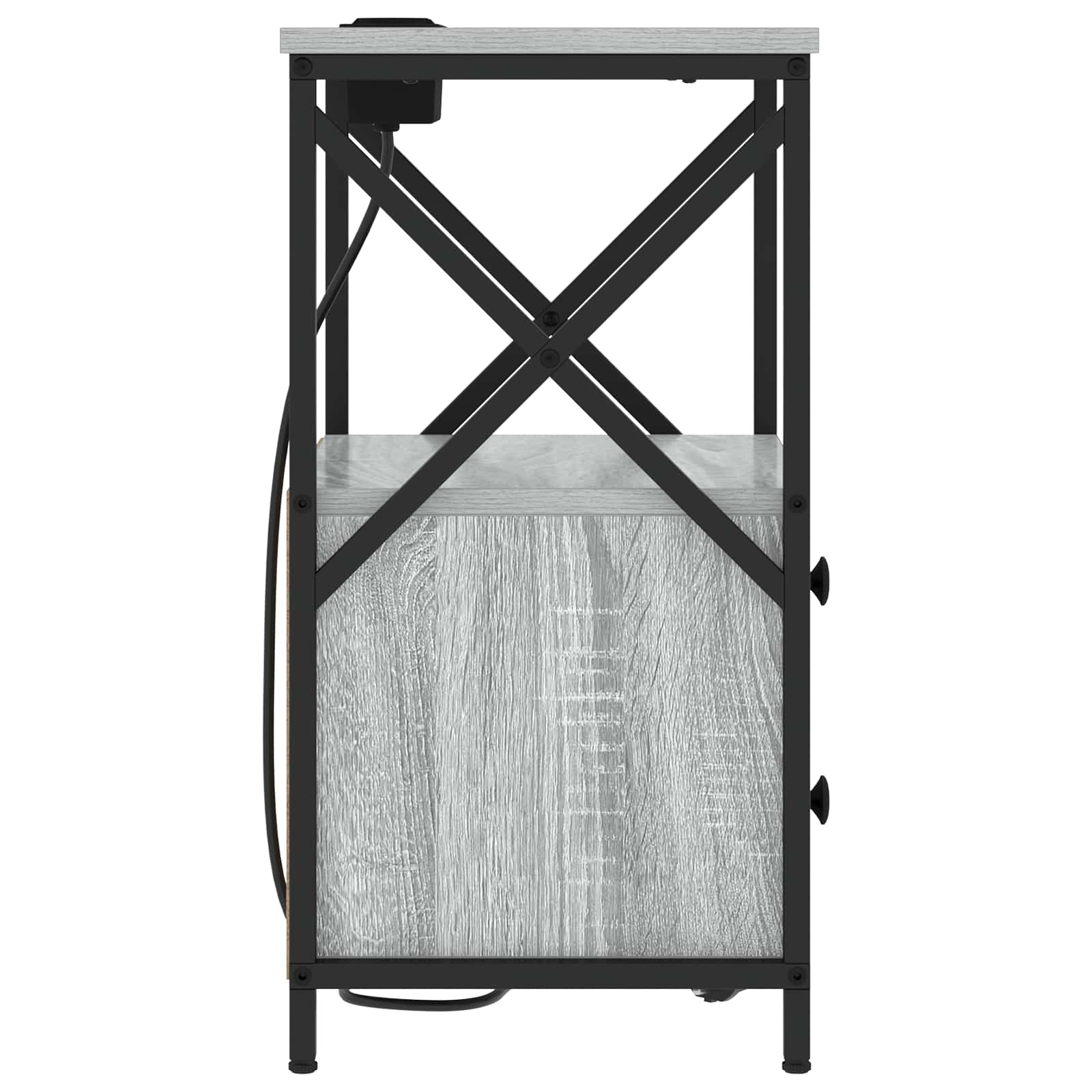 vidaXL Szafka Nocna z szufladą 2 pcs Szary Sonoma 40 x 31 x 60 cm