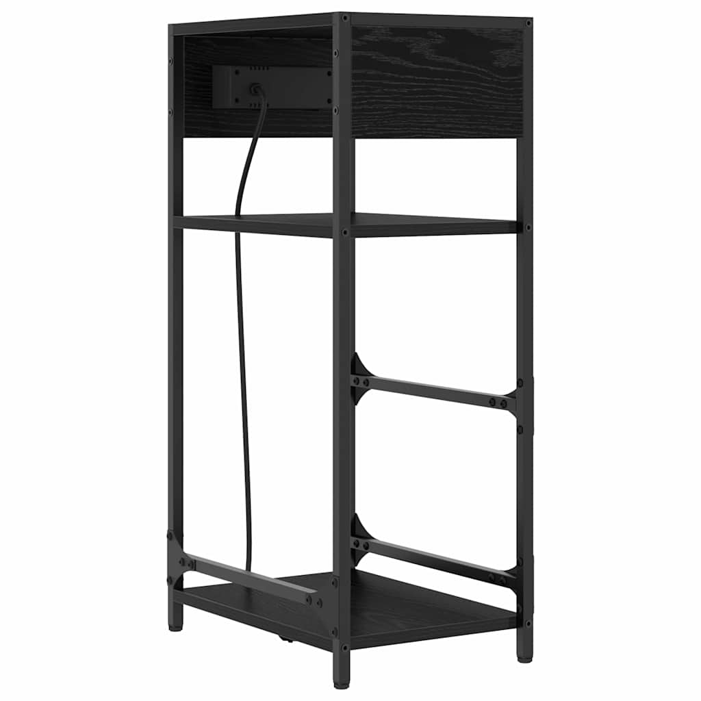 vidaXL Szafka Nocna Czarny Dąb 40 x 27 x 76 cm Materiał drewnopochodny