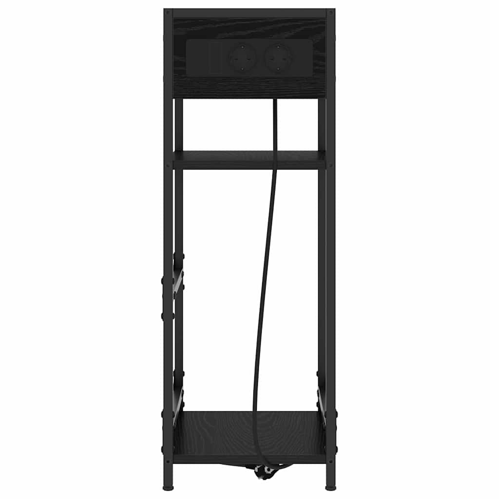 vidaXL Szafka Nocna Czarny Dąb 40 x 27 x 76 cm Materiał drewnopochodny