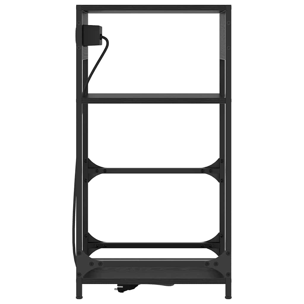 vidaXL Szafka Nocna Czarny Dąb 40 x 27 x 76 cm Materiał drewnopochodny