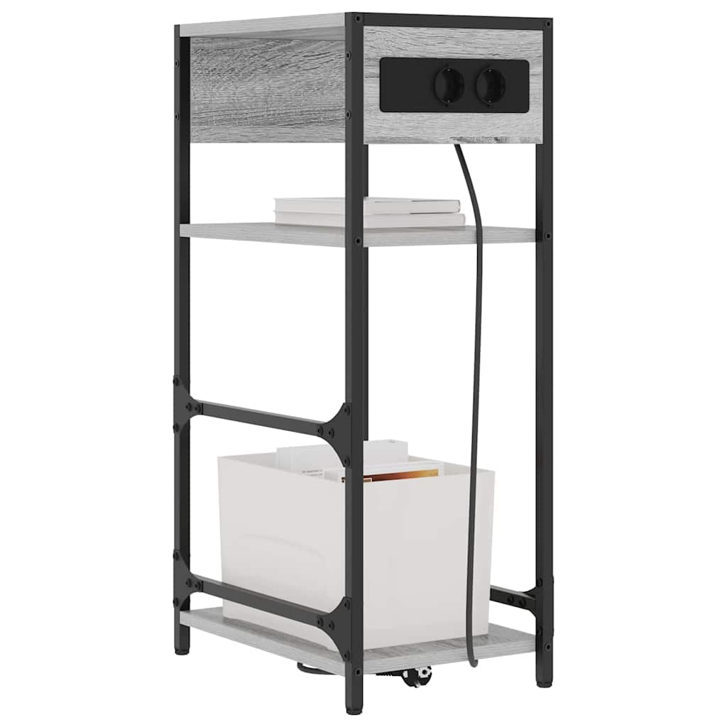 vidaXL Szafka Nocna Szary Sonoma 40 x 27 x 76 cm