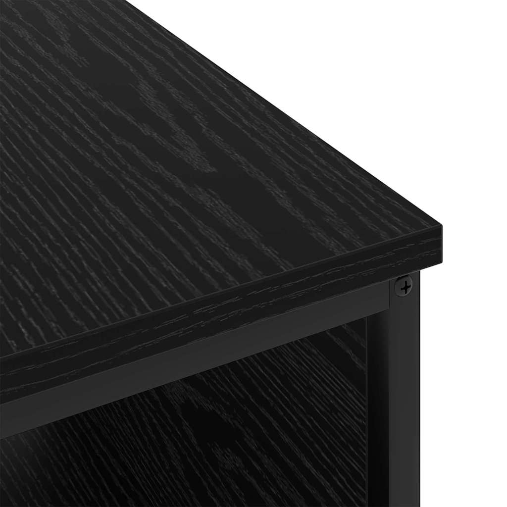 vidaXL Szafka Nocna Czarny Dąb 41 x 28 x 76 cm Materiał drewnopochodny