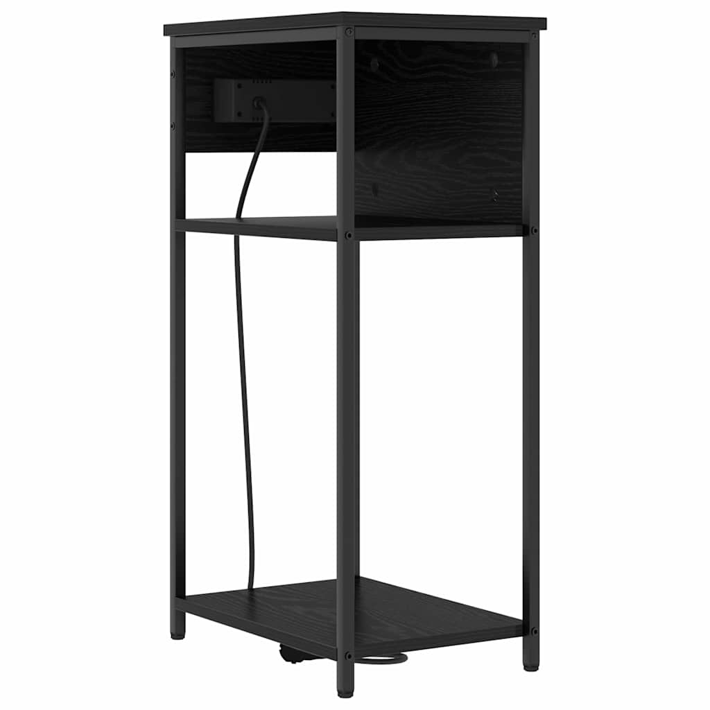 vidaXL Szafka Nocna Czarny Dąb 41 x 28 x 76 cm Materiał drewnopochodny