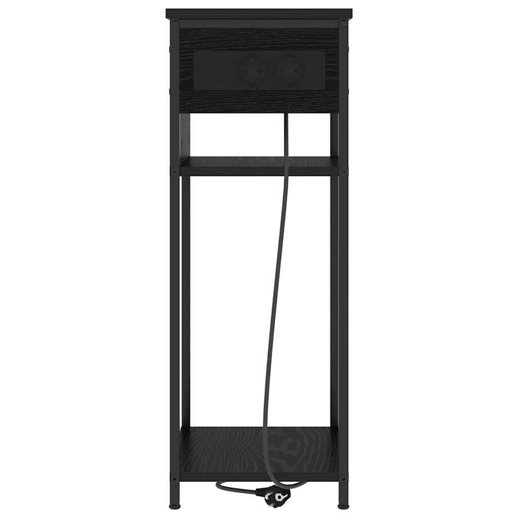 vidaXL Szafka Nocna Czarny Dąb 41 x 28 x 76 cm Materiał drewnopochodny