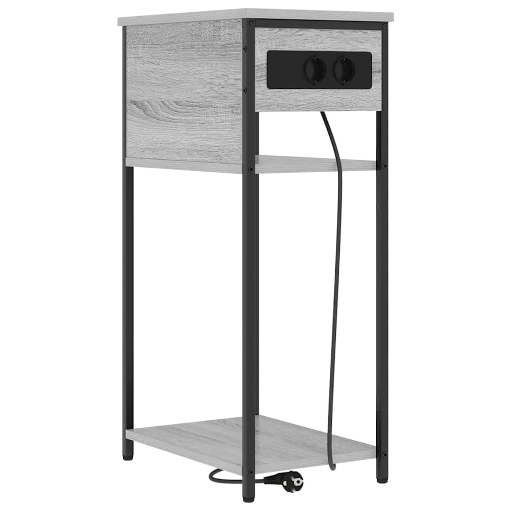 vidaXL Szafka Nocna Szary Sonoma 41 x 28 x 76 cm