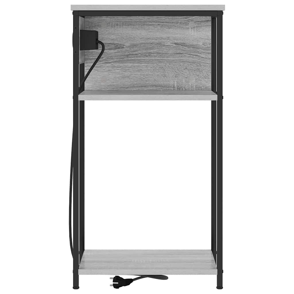 vidaXL Szafka Nocna Szary Sonoma 41 x 28 x 76 cm