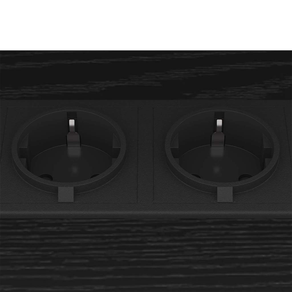 vidaXL Szafka Nocna 2 pcs Czarny Dąb 38 x 30 x 48 cm