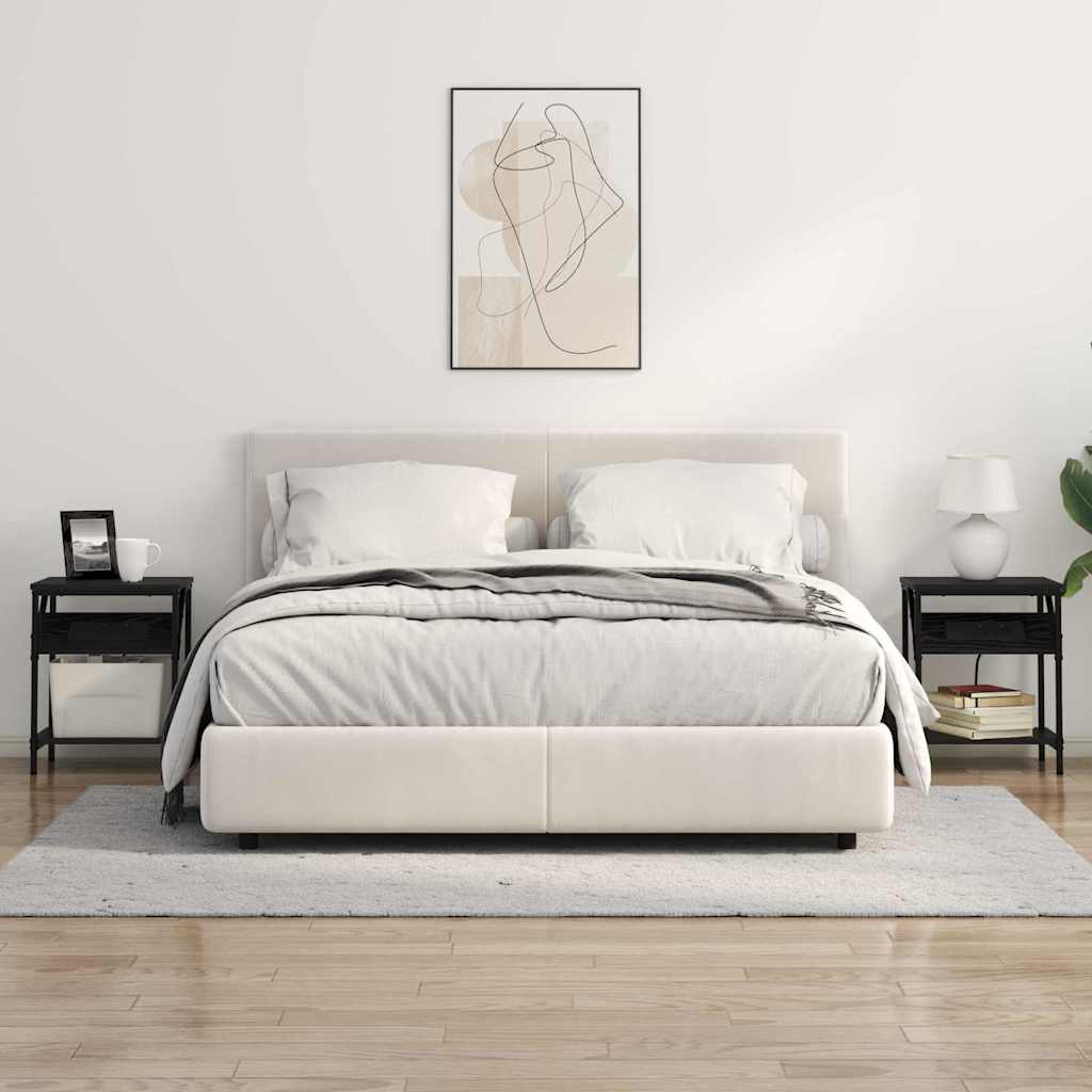 vidaXL Szafka Nocna 2 pcs Czarny Dąb 38 x 30 x 48 cm
