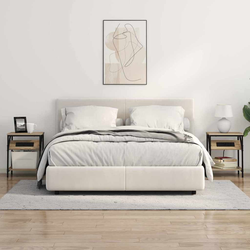 vidaXL Szafka Nocna 2 pcs Dąb Sonoma 38 x 30 x 48 cm