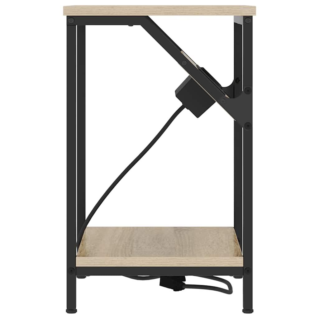 vidaXL Szafka Nocna 2 pcs Dąb Sonoma 38 x 30 x 48 cm