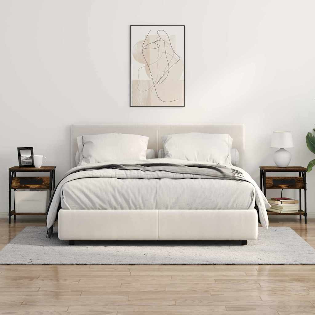 vidaXL Szafka Nocna 2 pcs Dąb wędzony 38 x 30 x 48 cm
