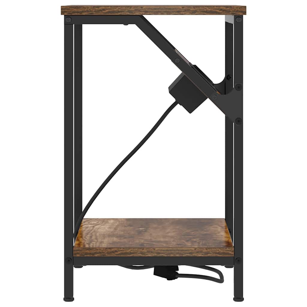 vidaXL Szafka Nocna 2 pcs Dąb wędzony 38 x 30 x 48 cm