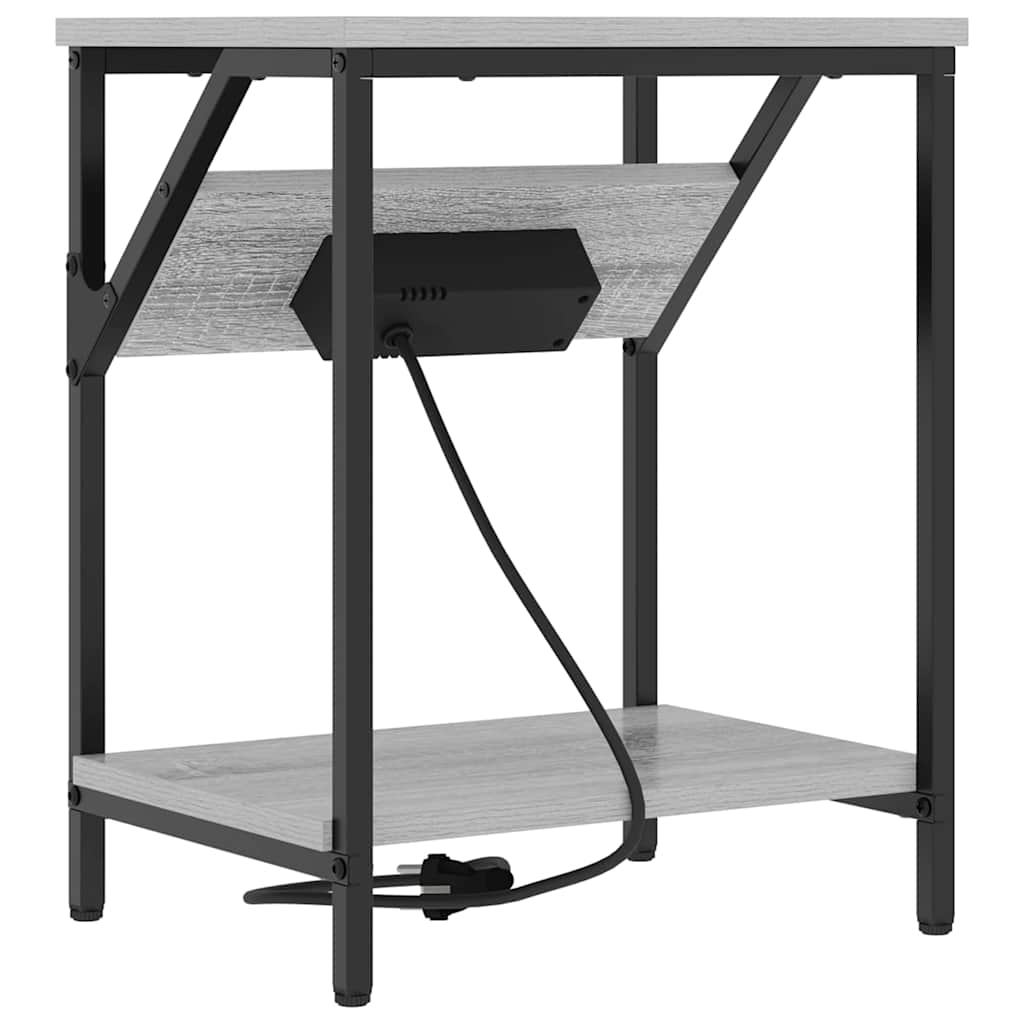 vidaXL Szafka Nocna Szary Sonoma 38 x 30 x 48 cm