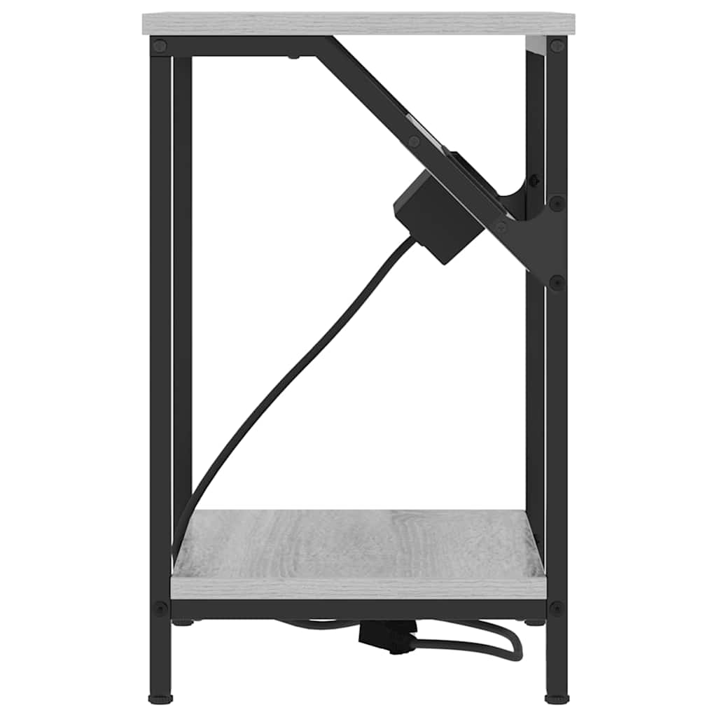vidaXL Szafka Nocna Szary Sonoma 38 x 30 x 48 cm