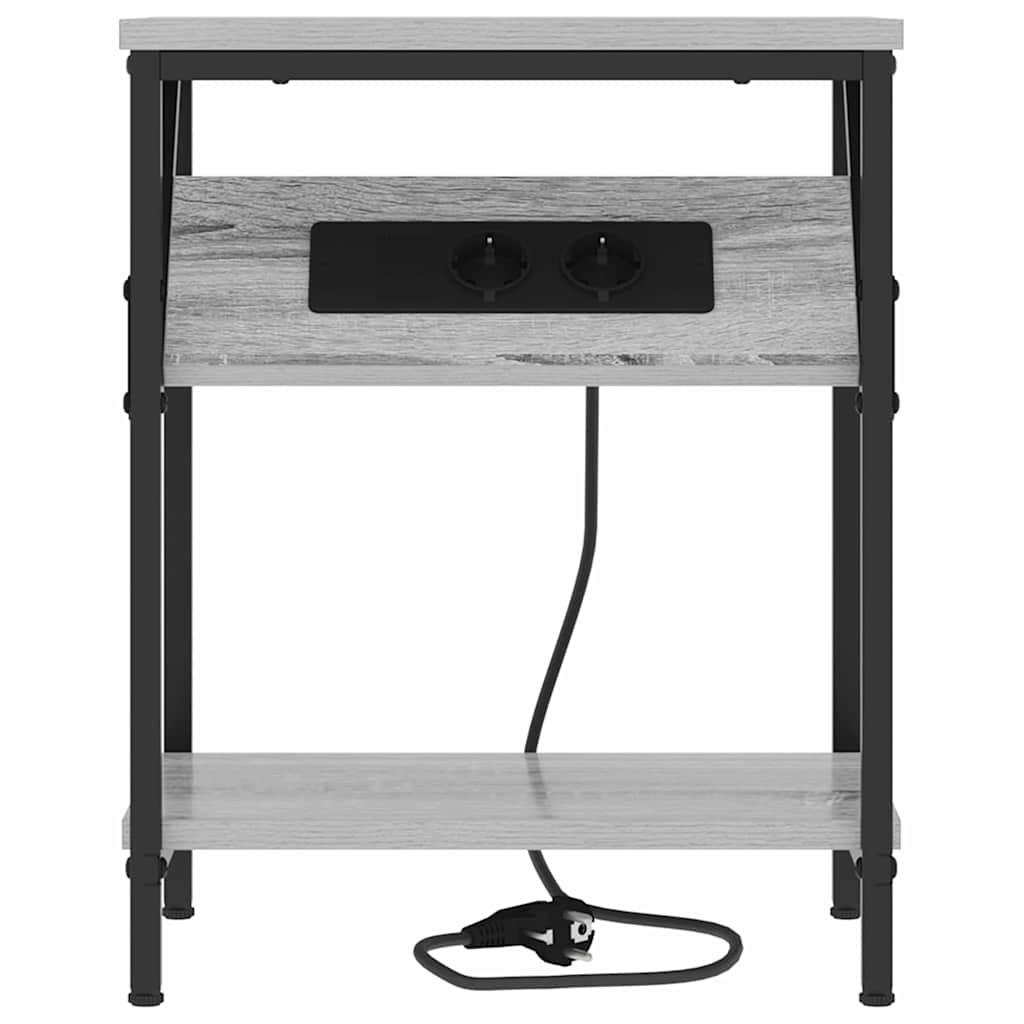 vidaXL Szafka Nocna 2 pcs Szary Sonoma 38 x 30 x 48 cm