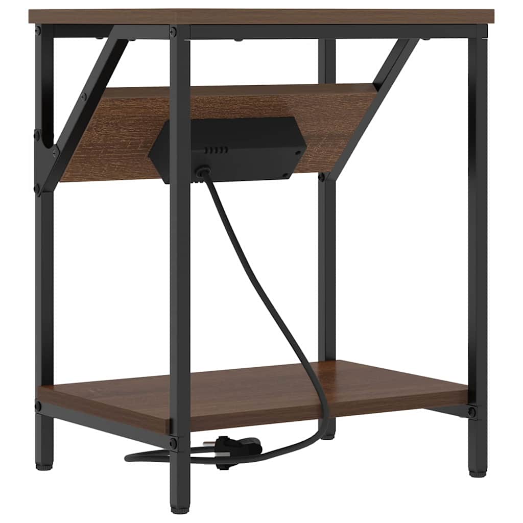 vidaXL Szafka Nocna 2 pcs Brązowy dąb 38 x 30 x 48 cm