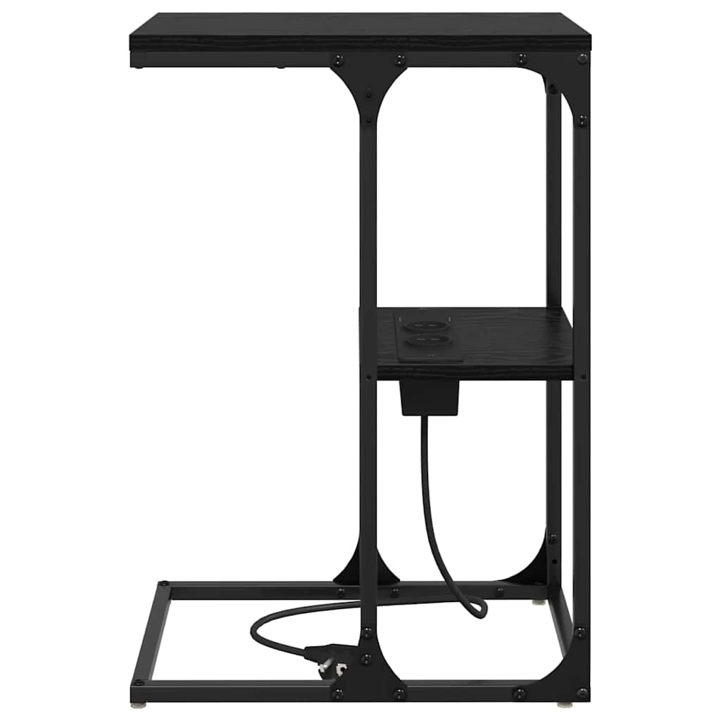 vidaXL Szafka Nocna Czarny Dąb 41,5 x 26 x 60,5 cm