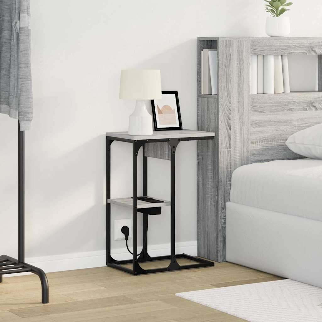 vidaXL Szafka Nocna Szary Sonoma 41,5 x 26 x 60,5 cm