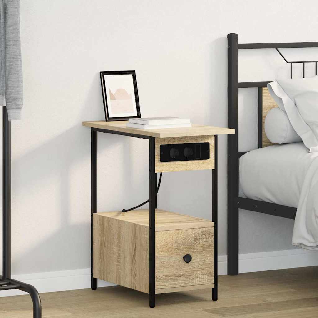 vidaXL Szafka Nocna Dąb Sonoma 60 x 30 x 61 cm Materiał drewnopochodny