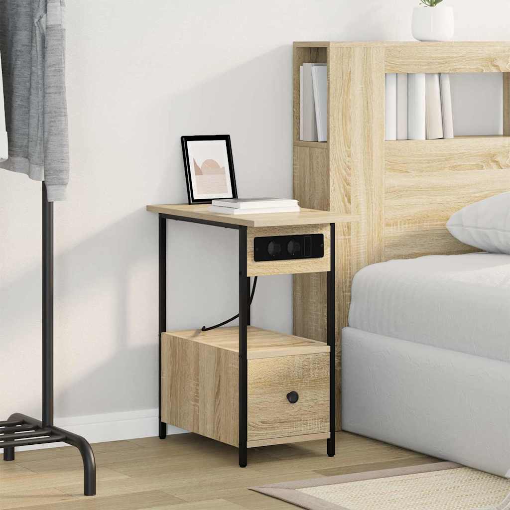 vidaXL Szafka Nocna Dąb Sonoma 60 x 30 x 61 cm Materiał drewnopochodny