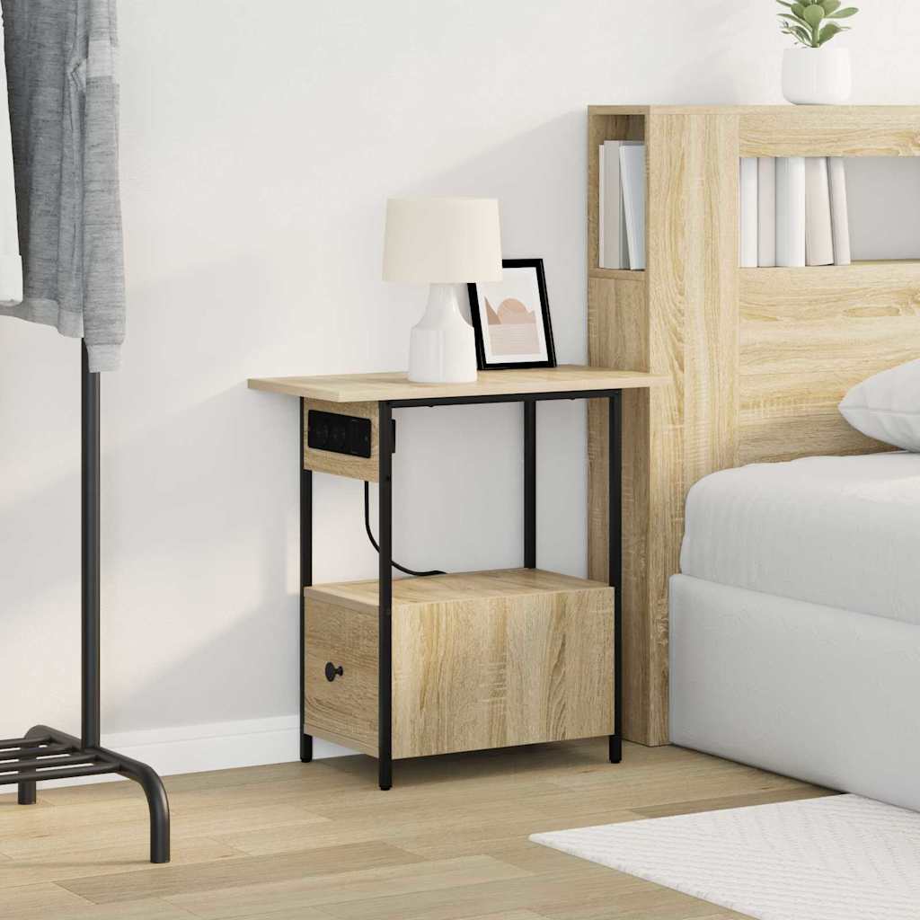 vidaXL Szafka Nocna Dąb Sonoma 60 x 30 x 61 cm Materiał drewnopochodny