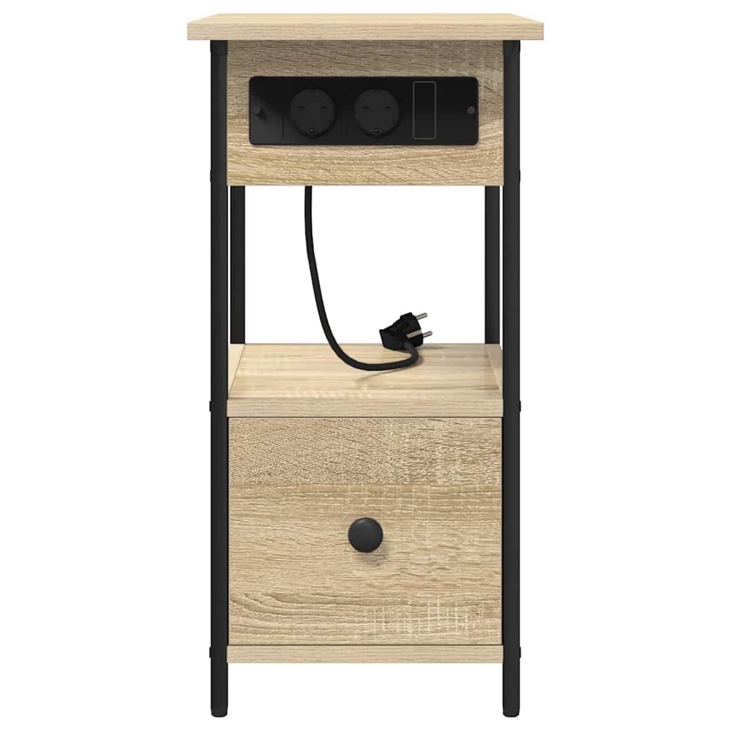vidaXL Szafka Nocna Dąb Sonoma 60 x 30 x 61 cm Materiał drewnopochodny