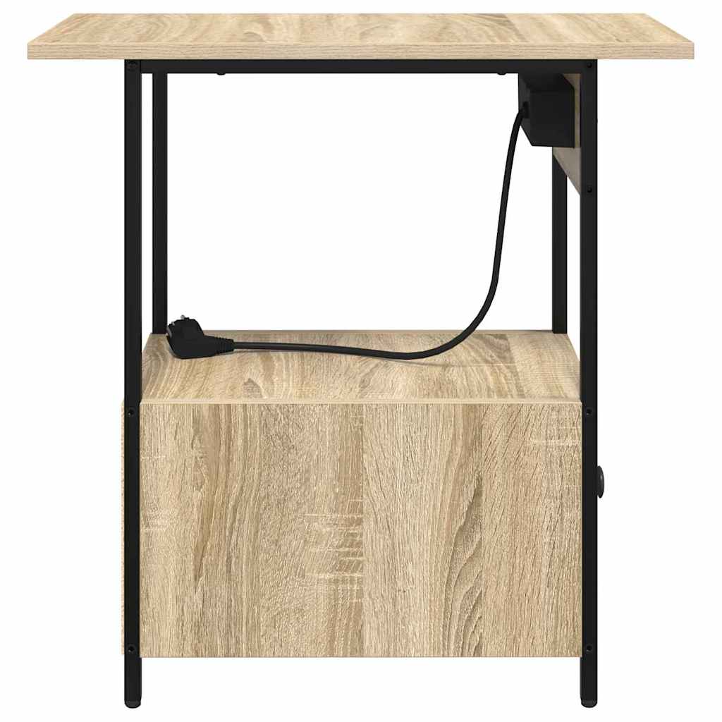 vidaXL Szafka Nocna Dąb Sonoma 60 x 30 x 61 cm Materiał drewnopochodny