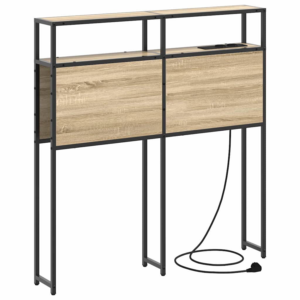 vidaXL Zagłówek do przechowywania dąb sonoma Materiał drewnopochodny