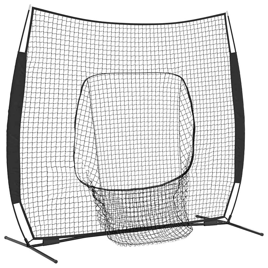 vidaXL Siatka treningowa do baseballu Czarny 250 x 106 x 209 cm