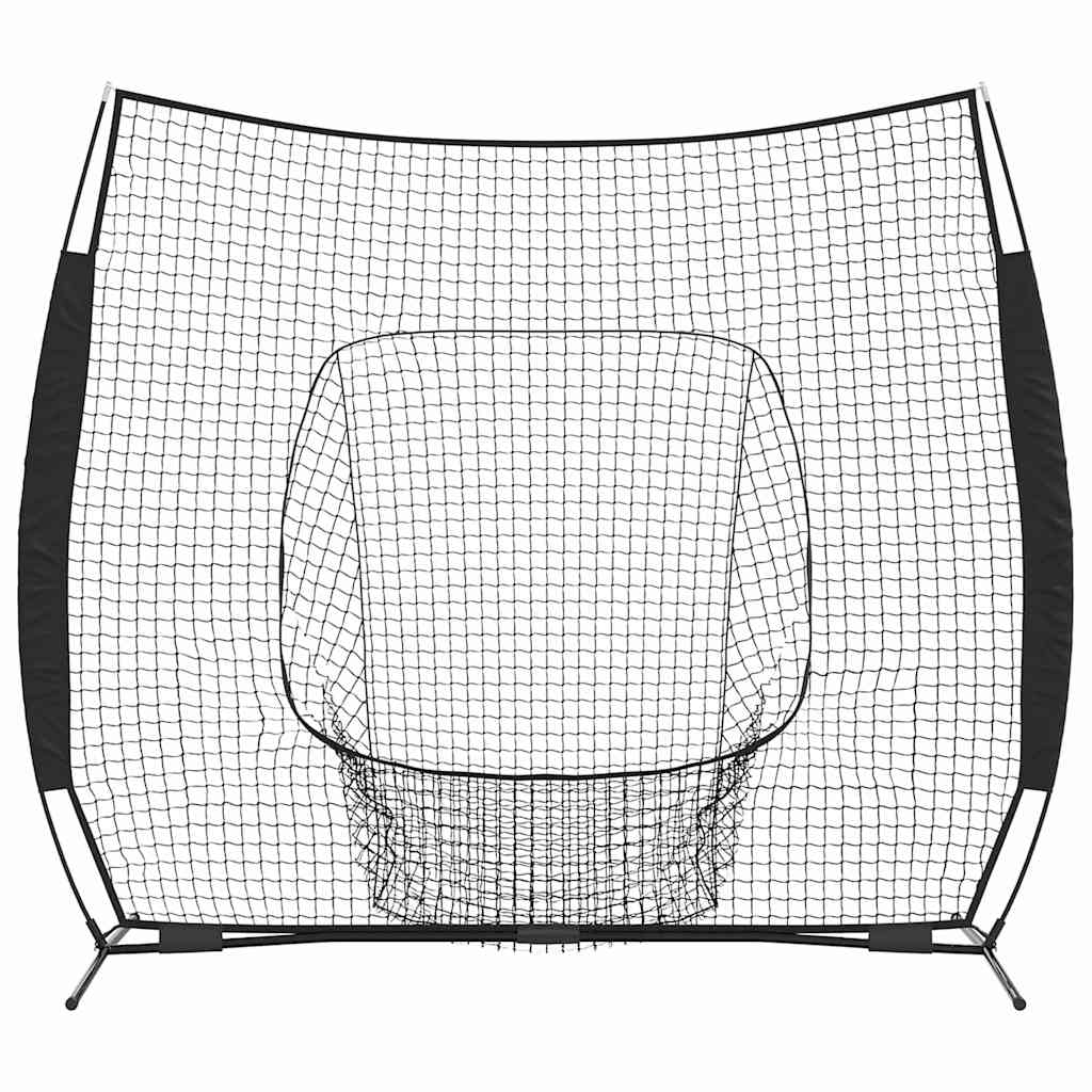 vidaXL Siatka treningowa do baseballu Czarny 250 x 106 x 209 cm