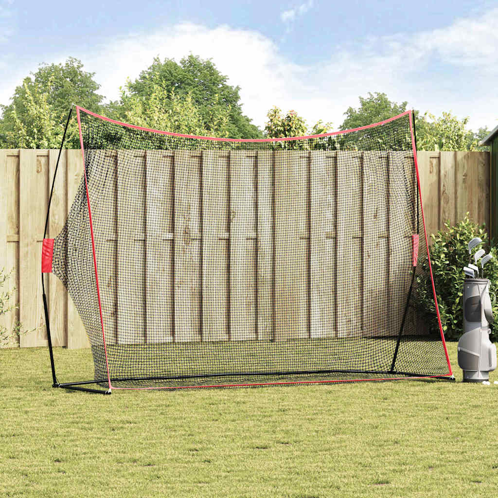 vidaXL Pomoc w treningu golfa Czarny 314 x 92 x 214 cm Poliester