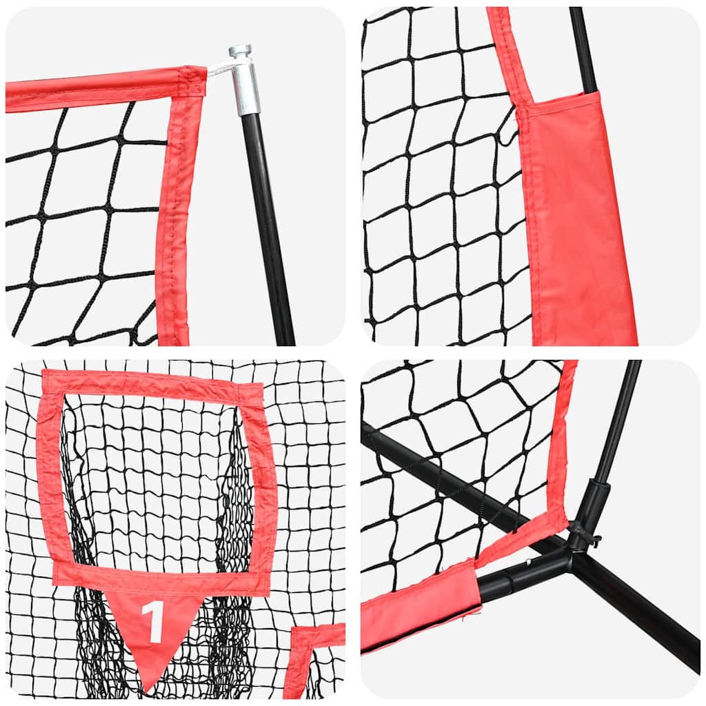 vidaXL Siatka treningowa do baseballu Czarny 214,5 x 89,5 x 181 cm
