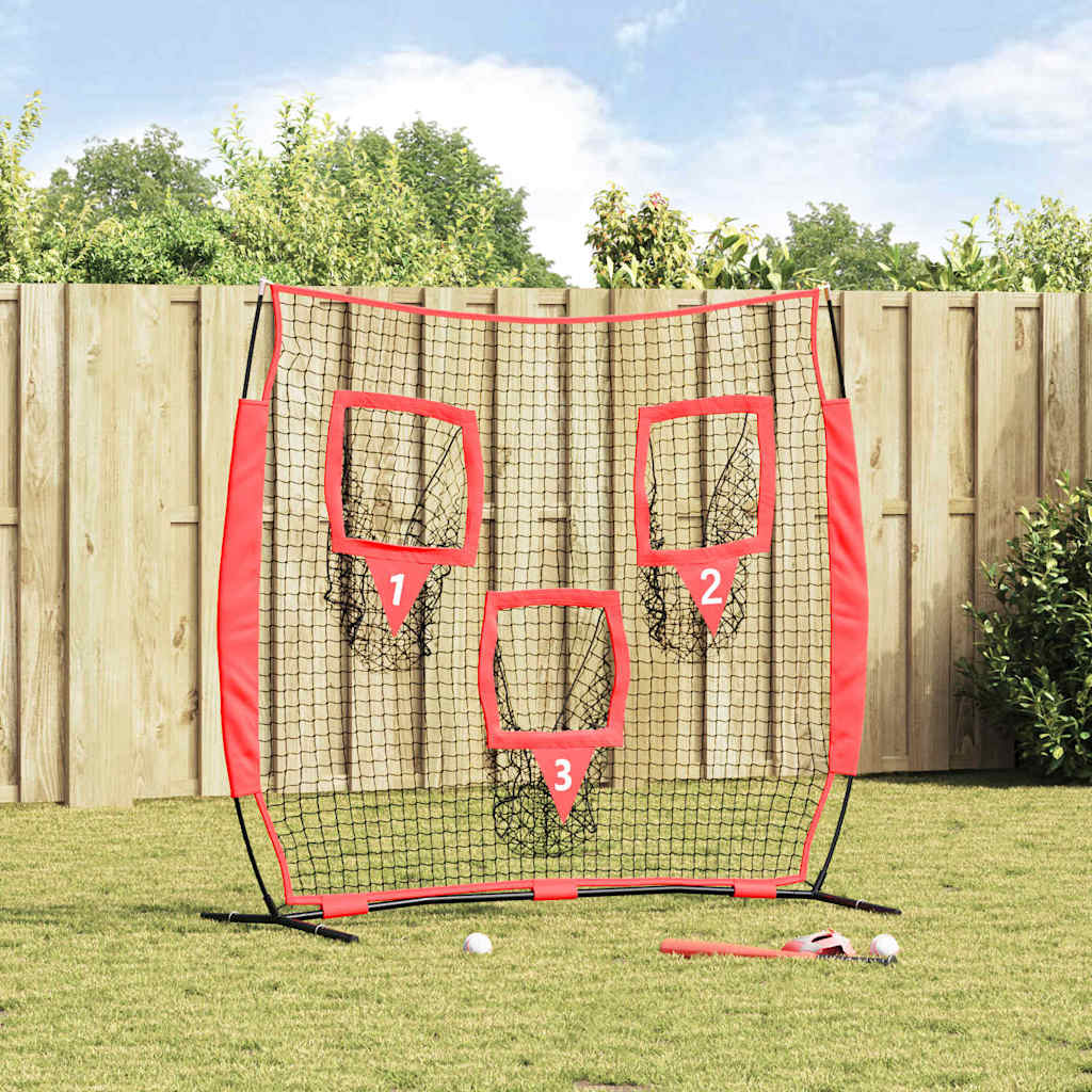 vidaXL Siatka treningowa do baseballu Czarny 214,5 x 89,5 x 181 cm