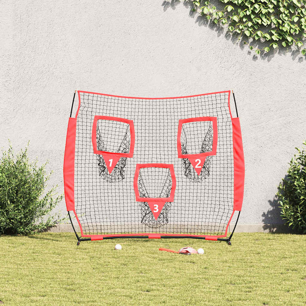vidaXL Siatka treningowa do baseballu Czarny 214,5 x 89,5 x 181 cm